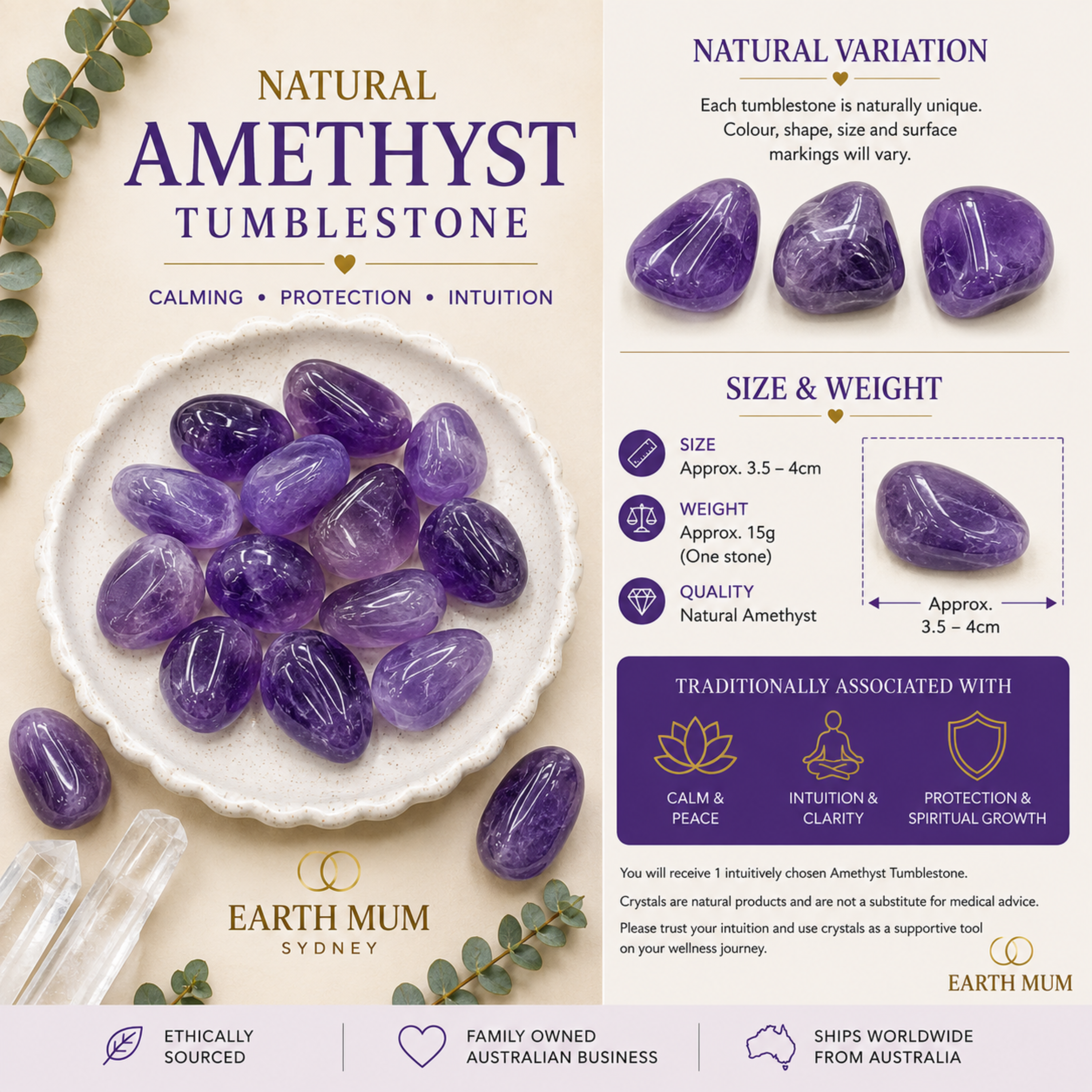 Amethyst Tumblestone