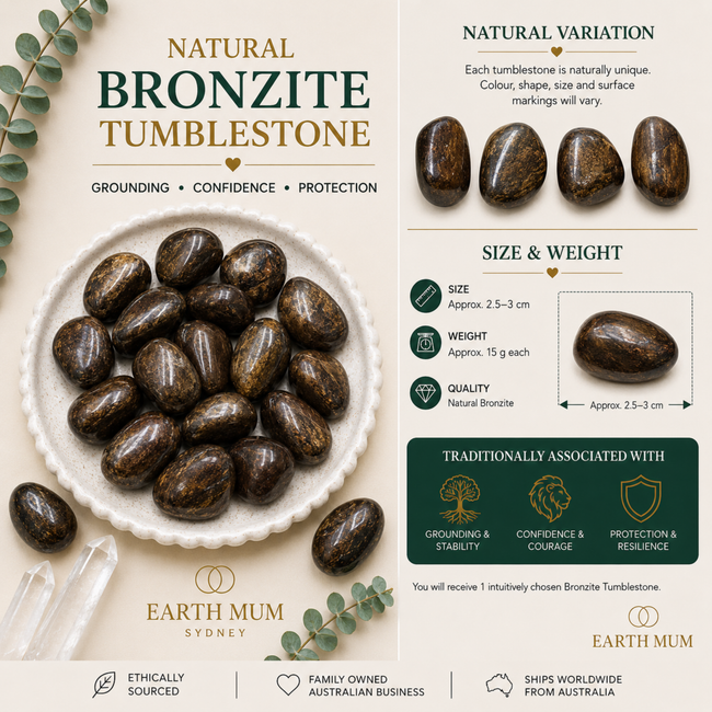 Bronzite Tumblestone | Polished Crystal | Earth Mum