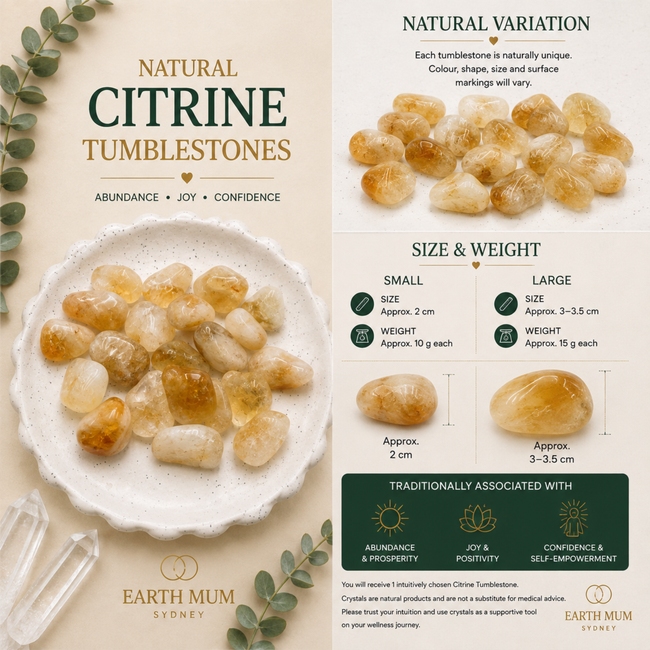 Citrine Tumblestone – Natural Crystal