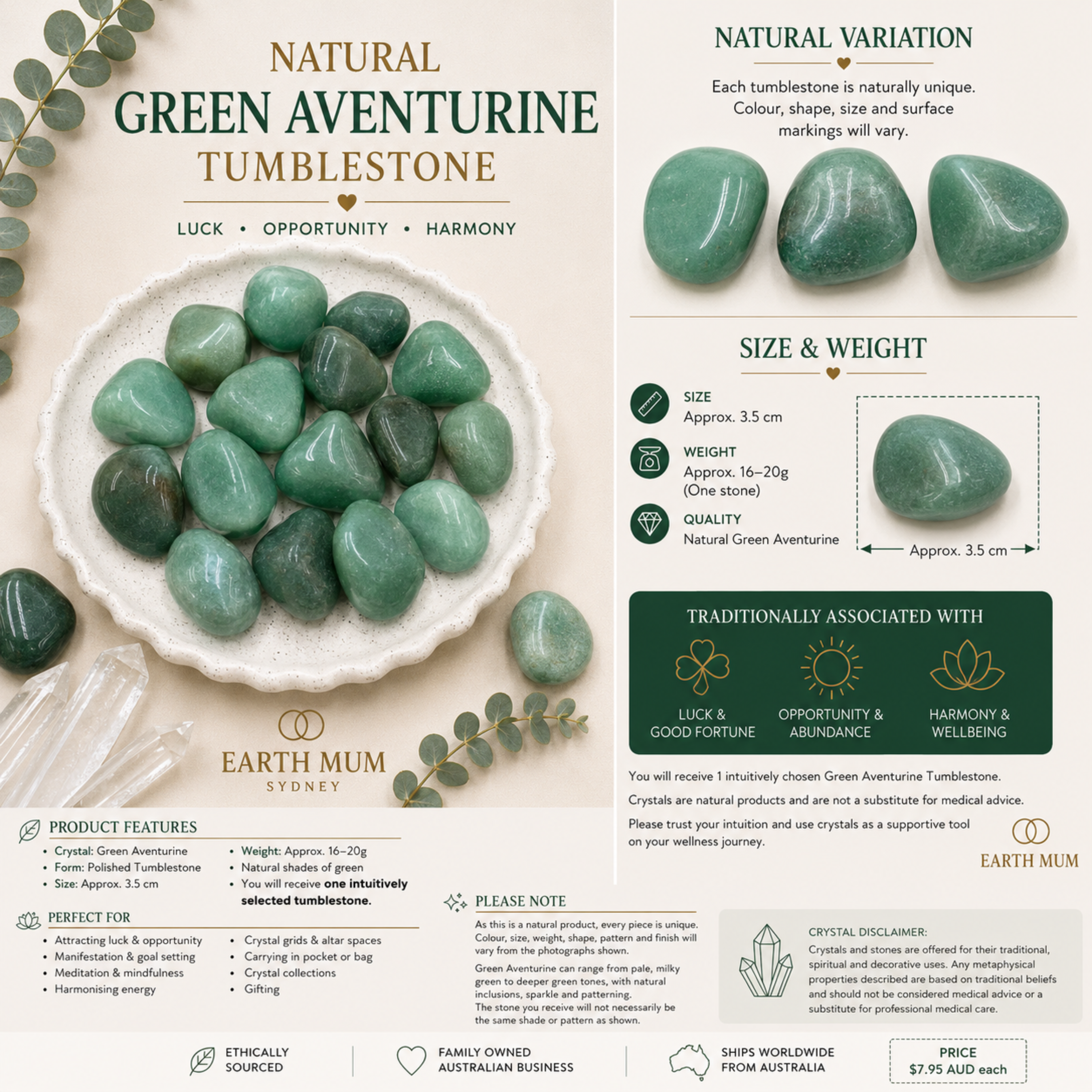Green Aventurine Tumblestone