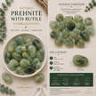 Prehnite with Rutile Tumblestone – Intuition, Harmony & Inner Knowing