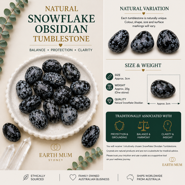 Snowflake Obsidian Tumblestone