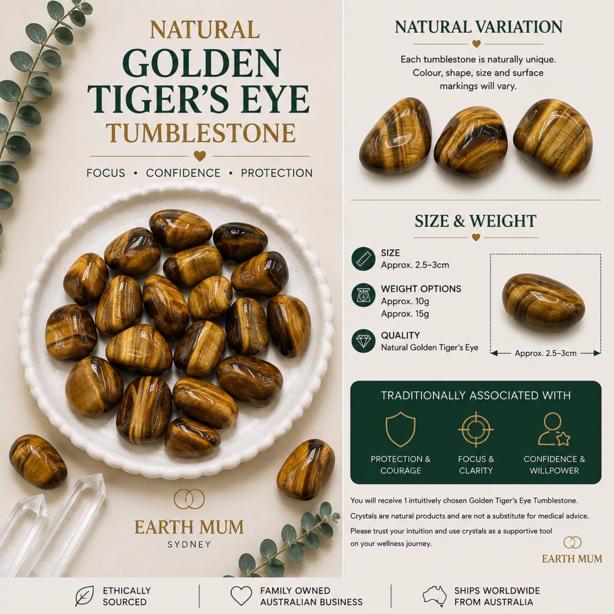 Golden Tiger’s Eye Tumblestone