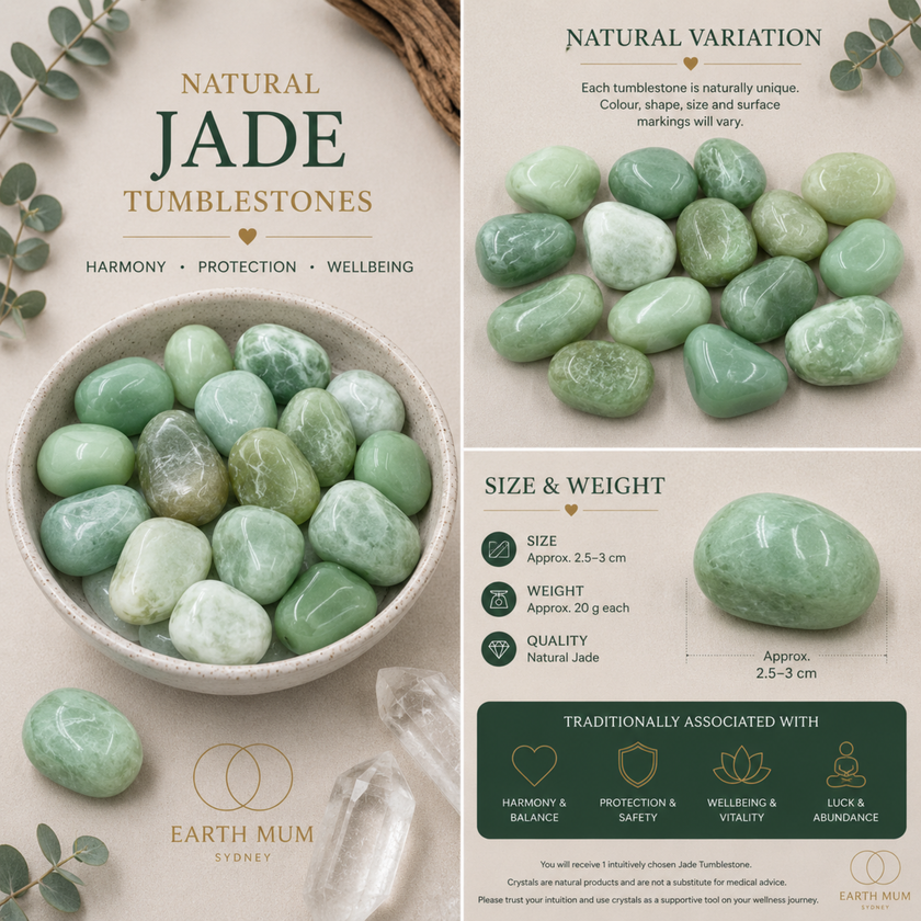 Jade Tumblestone – Harmony, Protection & Abundance