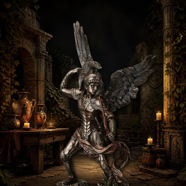 Archangel Uriel Statue by Veronese | Cold Cast Bronze
