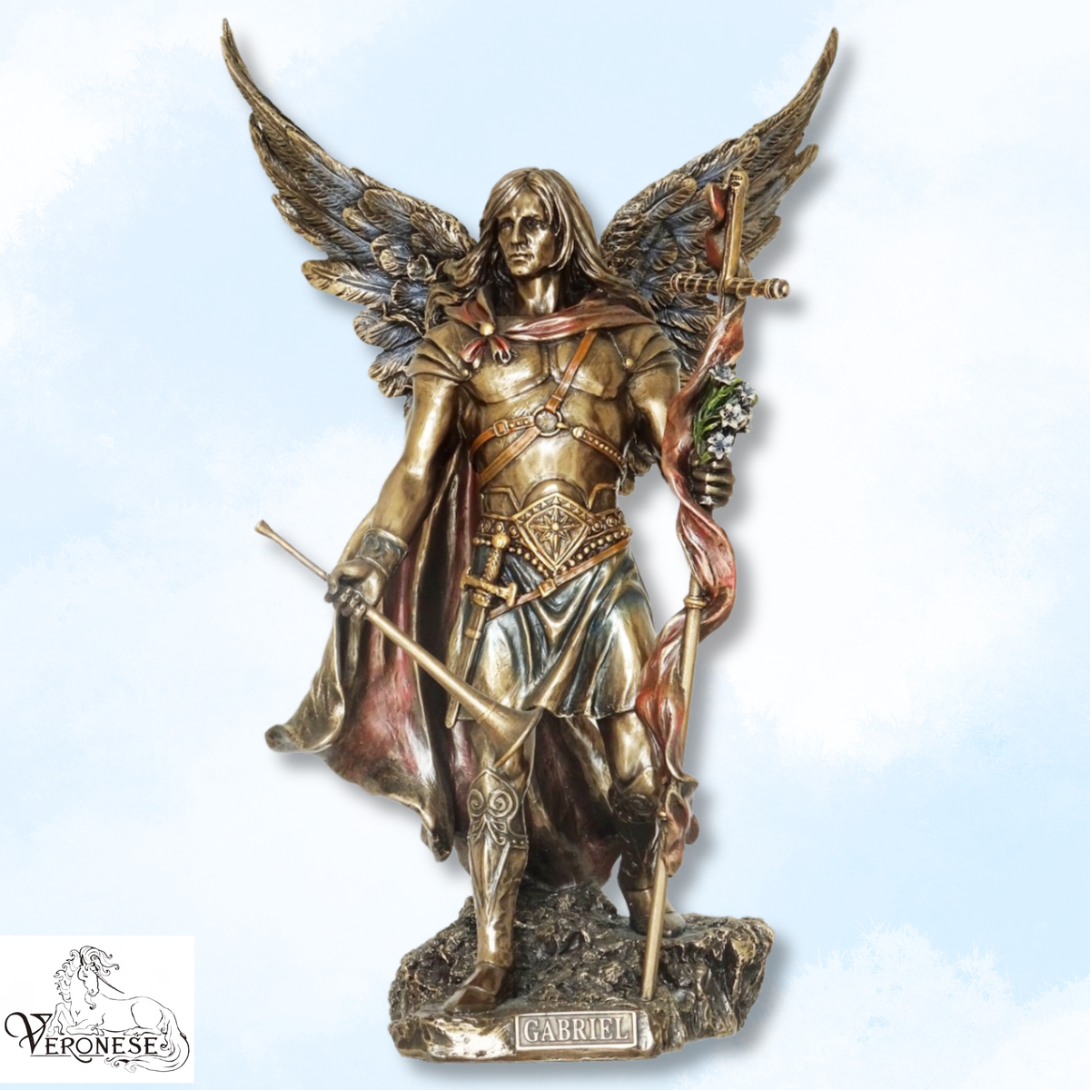 Archangel Gabriel Statue by Veronese | Cold Cast Bronze