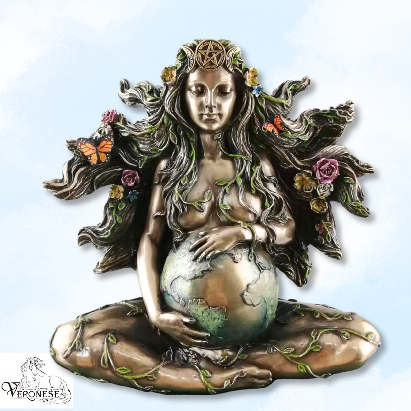 Gaia Goddess of the Earth Statue by Veronese | Cold Cast Bronze