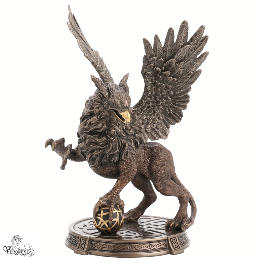 Griffin Guardian Statue by Veronese | Cold Cast Bronze
