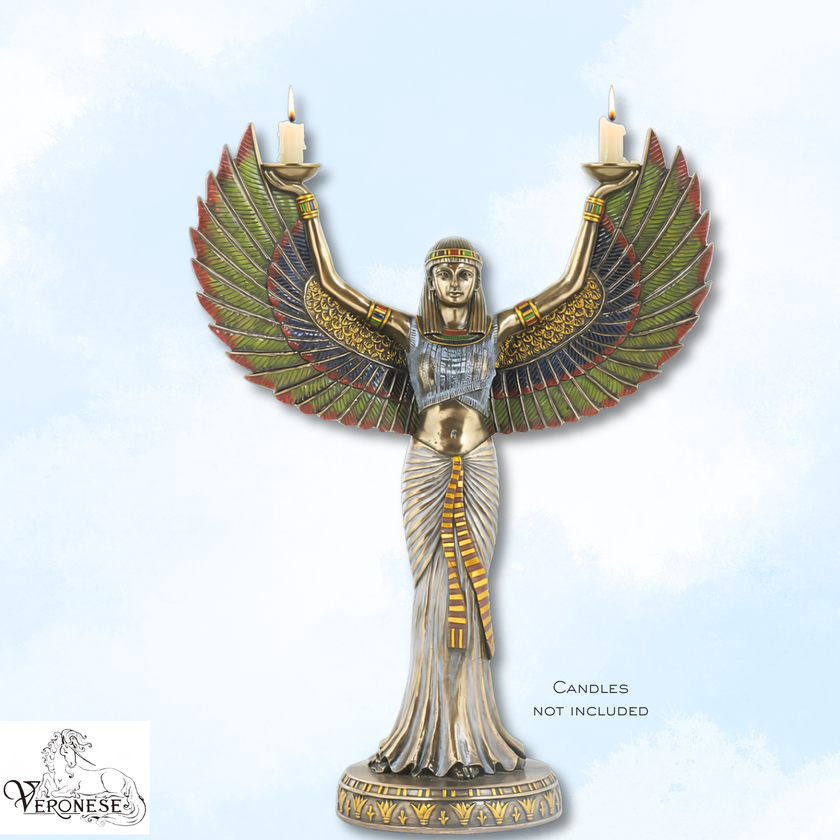 Isis Candle Holder by Veronese | Cold Cast Bronze