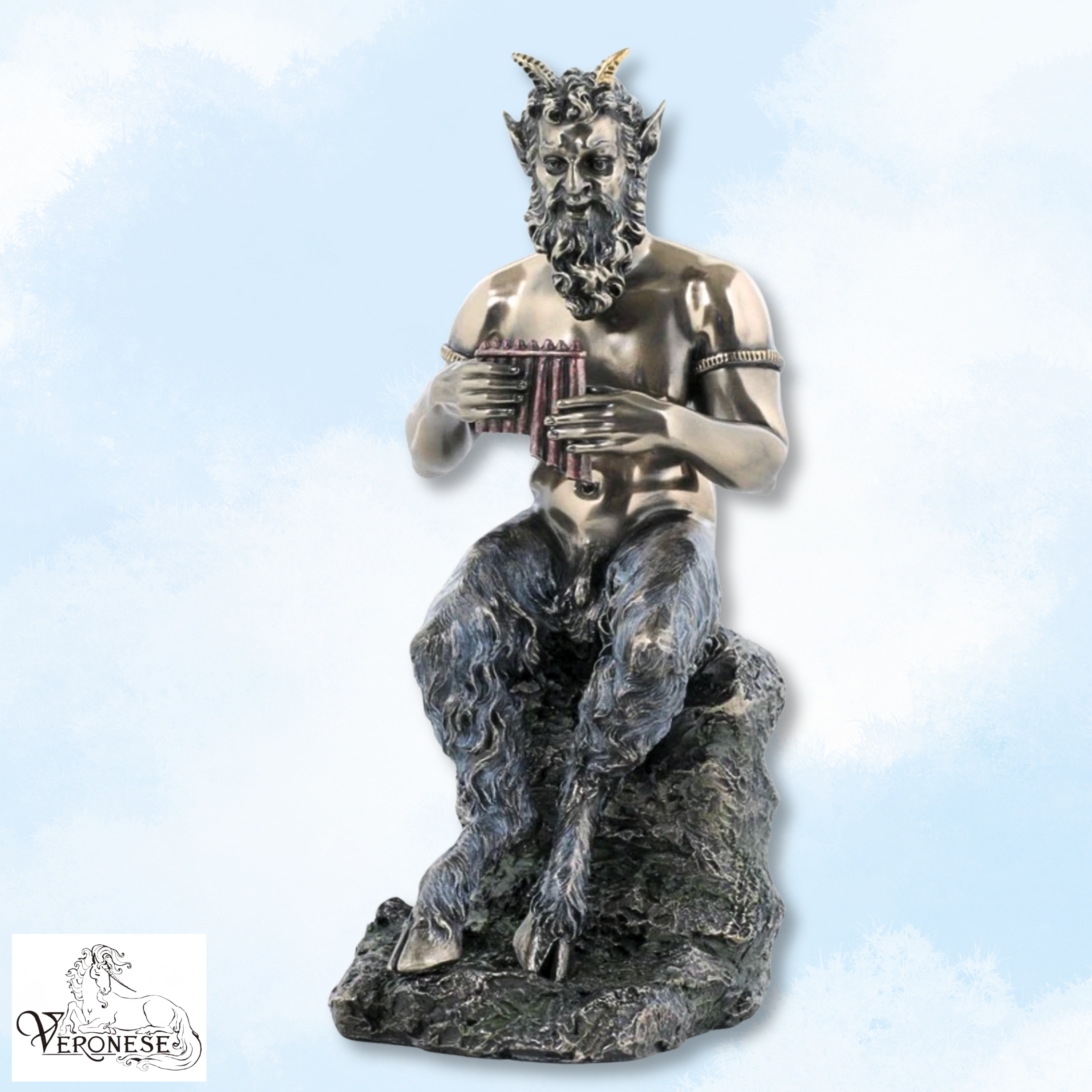 Pan Greek God of Nature Statue by Veronese | Cold Cast Bronze
