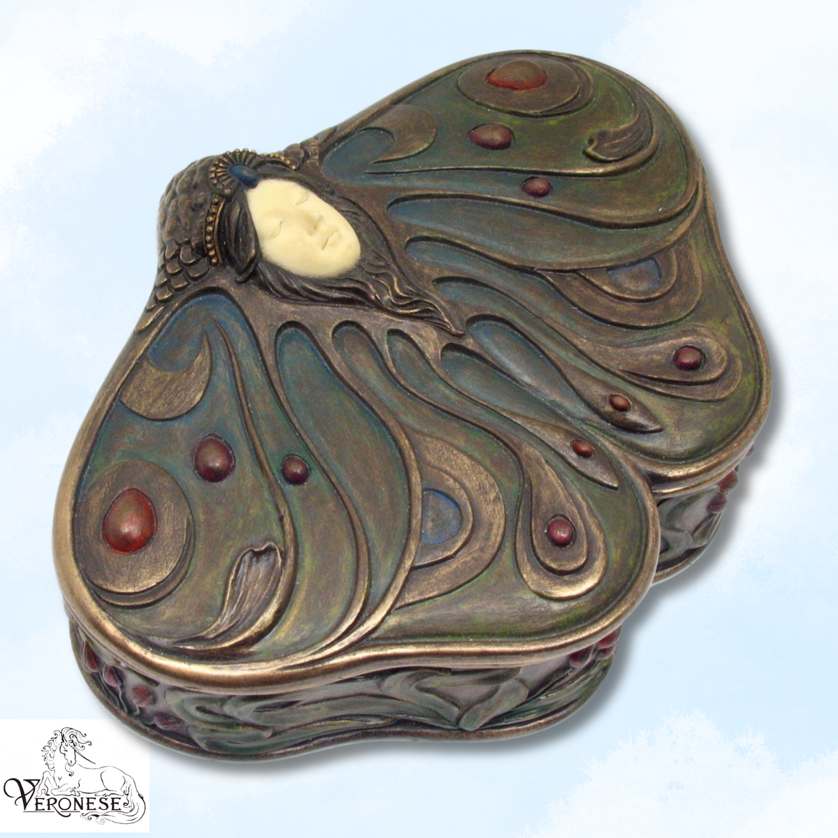 Butterfly Trinket Box by Veronese | Cold Cast Bronze