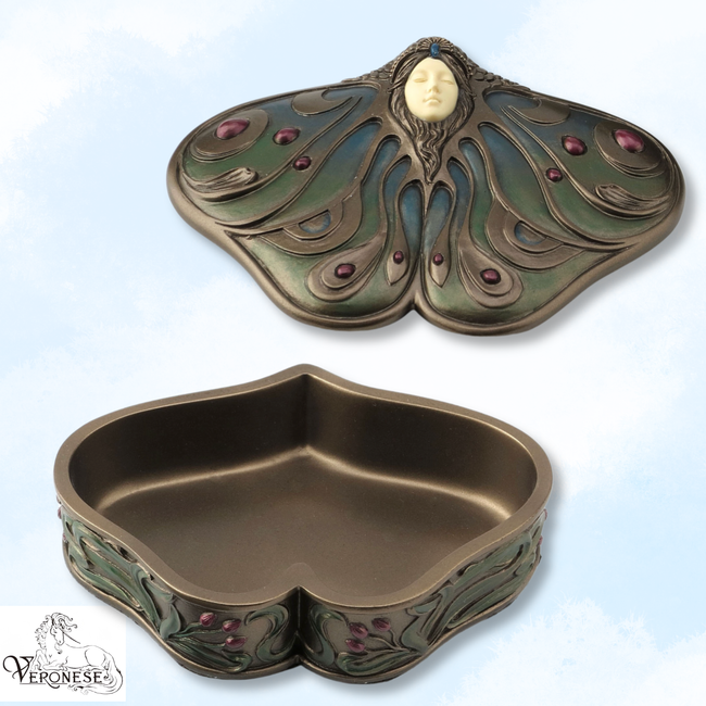 Butterfly Trinket Box by Veronese | Cold Cast Bronze