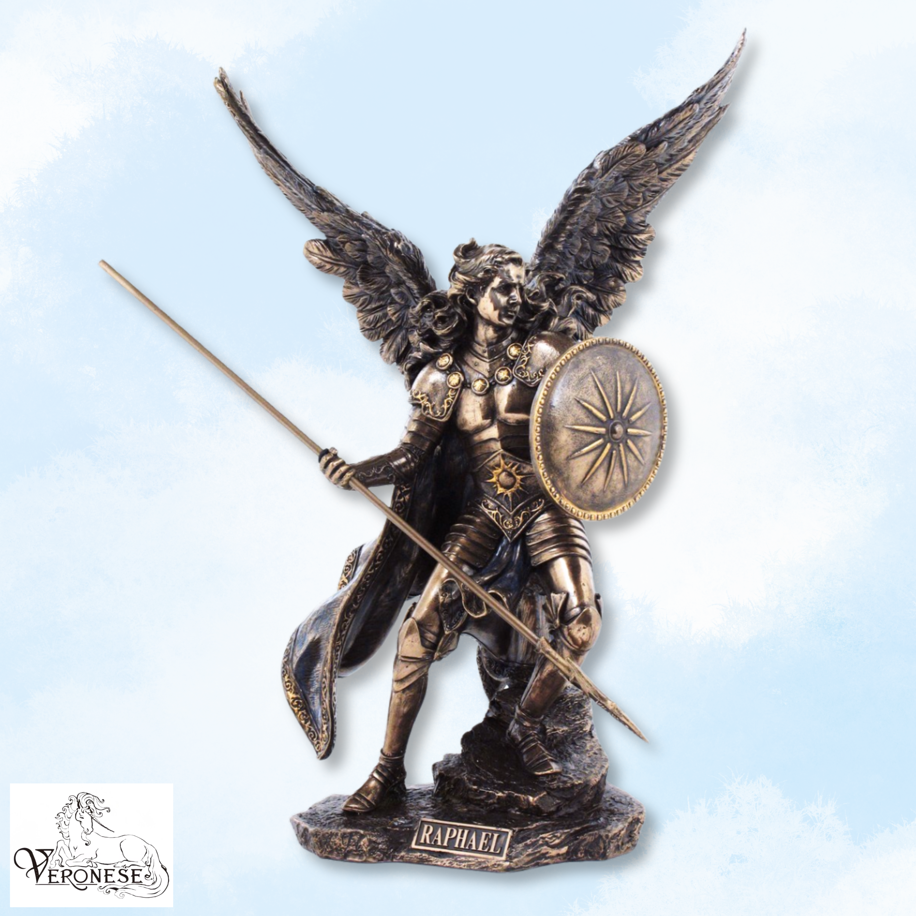 Archangel Raphael Statue by Veronese | Cold Cast Bronze