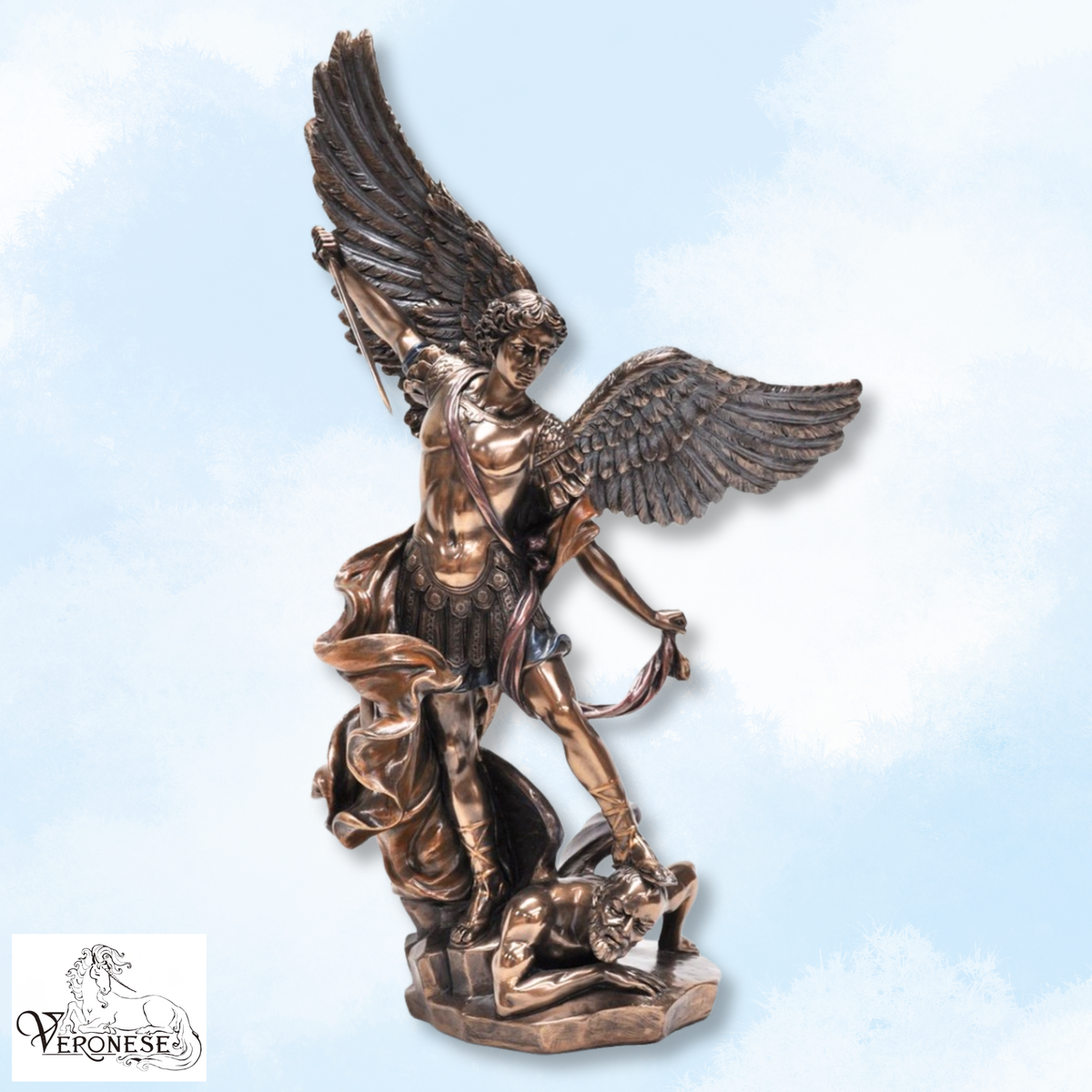 Archangel St. Michael Statue by Veronese | Cold Cast Bronze