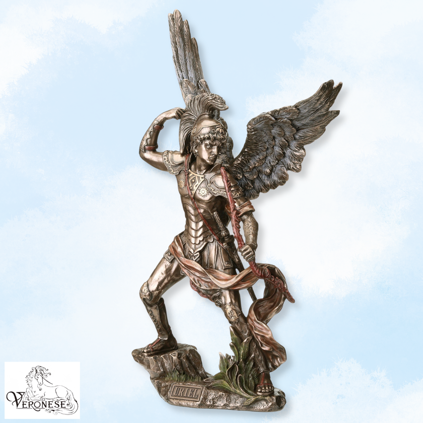 Archangel Uriel Statue by Veronese | Cold Cast Bronze