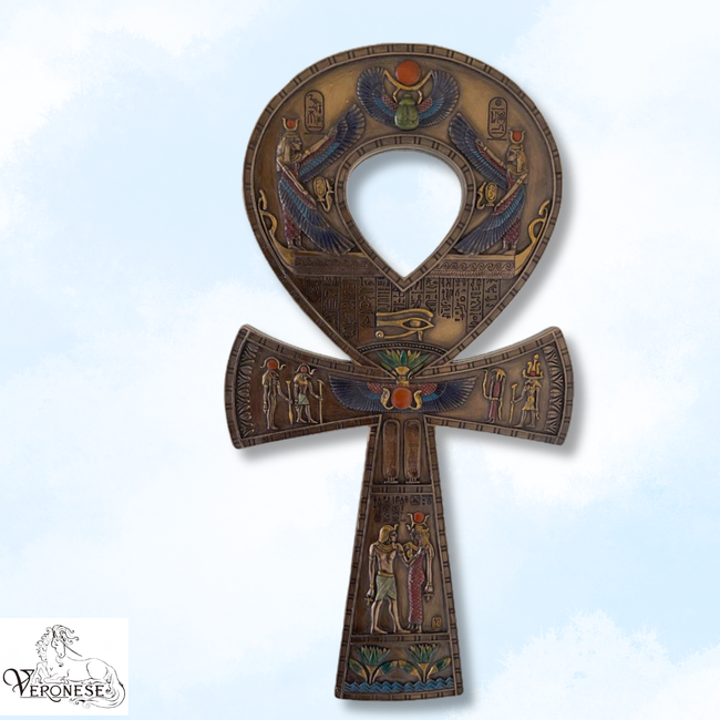 Egyptian Ankh Wall Hanging by Veronese | Cold Cast Bronze