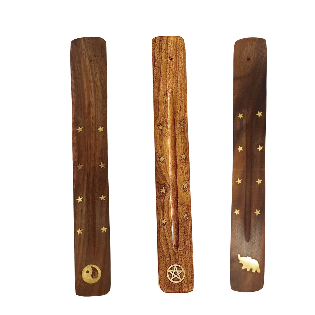 Flat Ash Catcher with brass inlay, Elephant Incense holder, Smudging