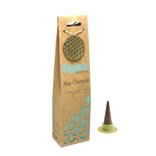 Nag Champa Incense Cones Organic Goodness, smudging, meditation, cleansing
