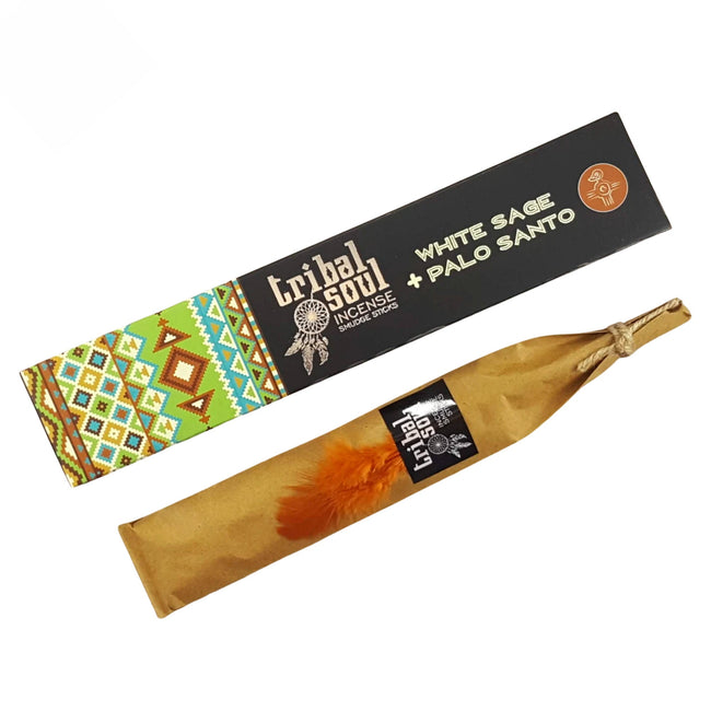 White Sage Palo Santo Incense sticks by Tribal Soul  Smudge incense Yoga Meditation Sacred Rituals Cleansing Healing