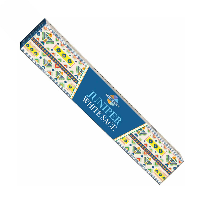 Juniper and White Sage Incense Sticks by Sacred Elements, Smudge incense Yoga Meditation Sacred Rituals Cleansing Healing Protection