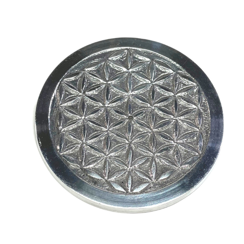 Flower of Life metal Burner Ash Catcher cone burner Incense holder burner 11.5cm