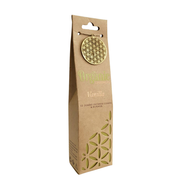 Vanilla Incense Cones Organic Goodness, smudging, meditation, cleansing