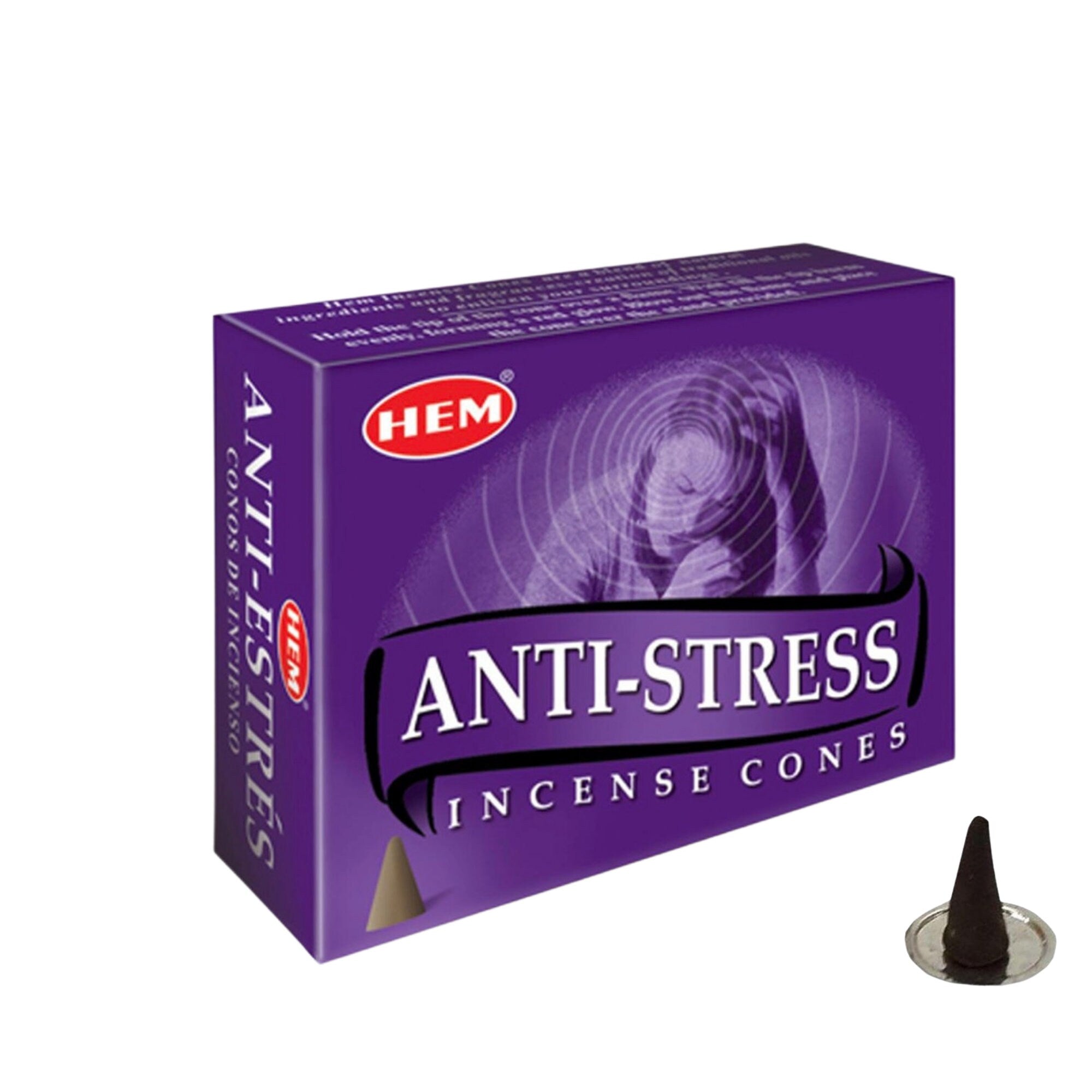 Hem Anti-Stress Incense Cones, Home Fragrance smudging, meditation, cleansing