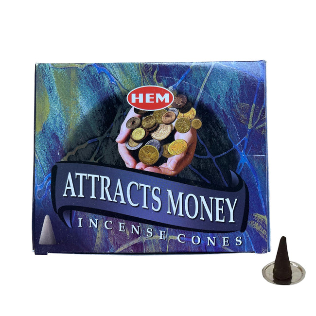 Attracts Money Hem Incense Cones, Home Fragrance smudging, meditation, cleansing