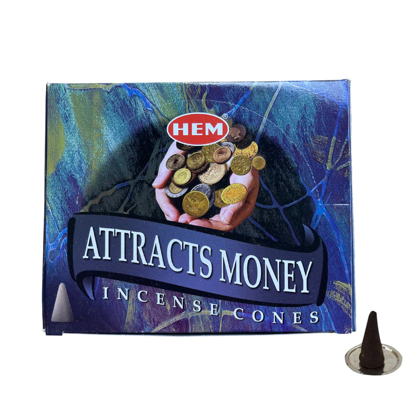 Attracts Money Hem Incense Cones, Home Fragrance smudging, meditation, cleansing