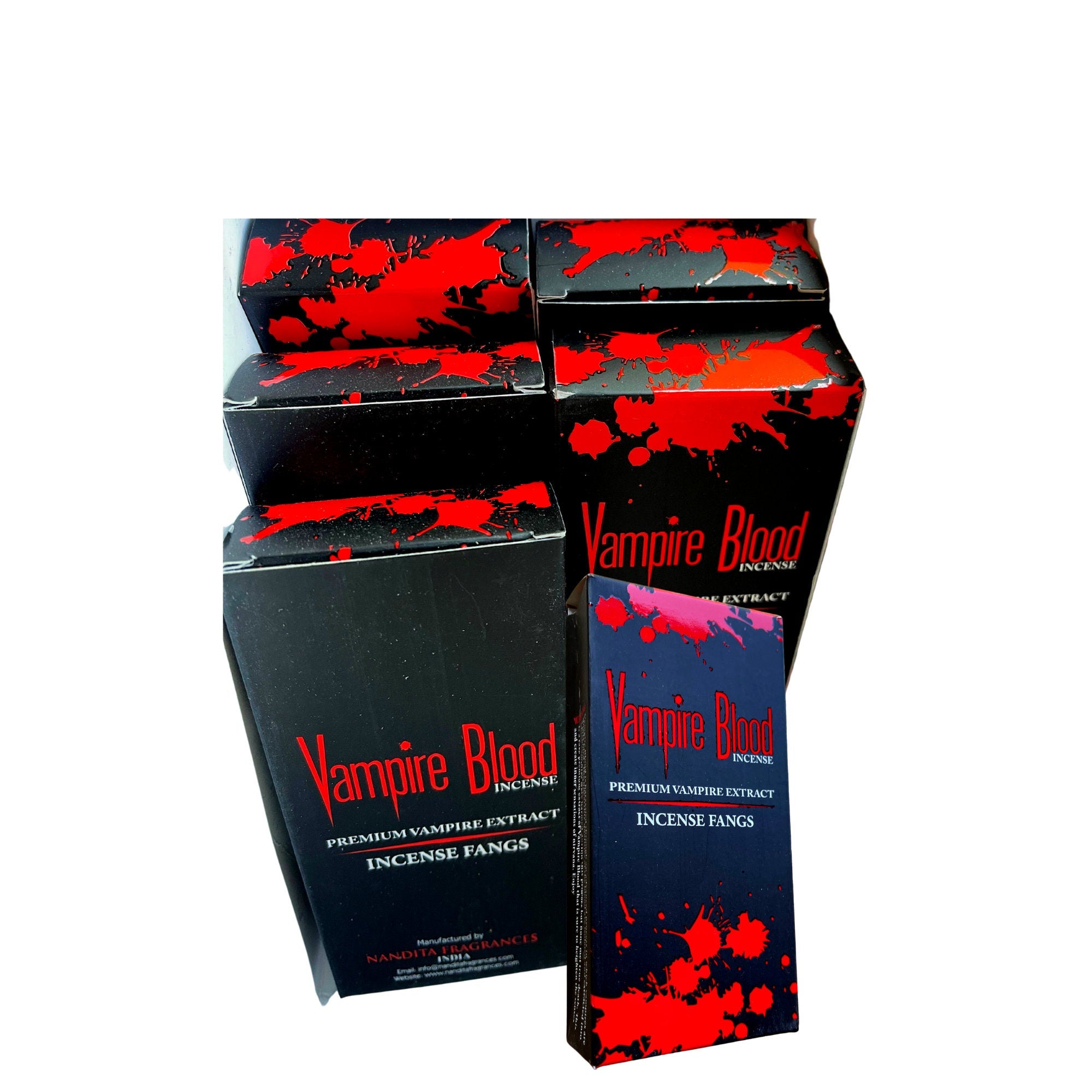 Vampire Blood Incense Cones Fangs by Nandita for smudging, meditation, cleansing