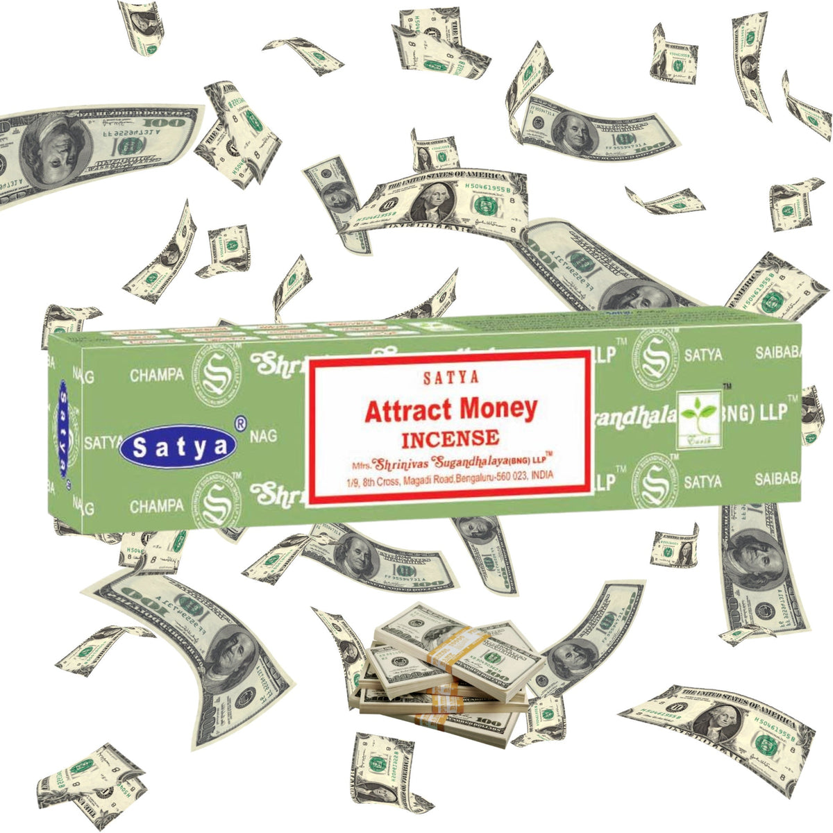 Attract Money Incense Sticks by Satya Premium Scented Incense Sticks