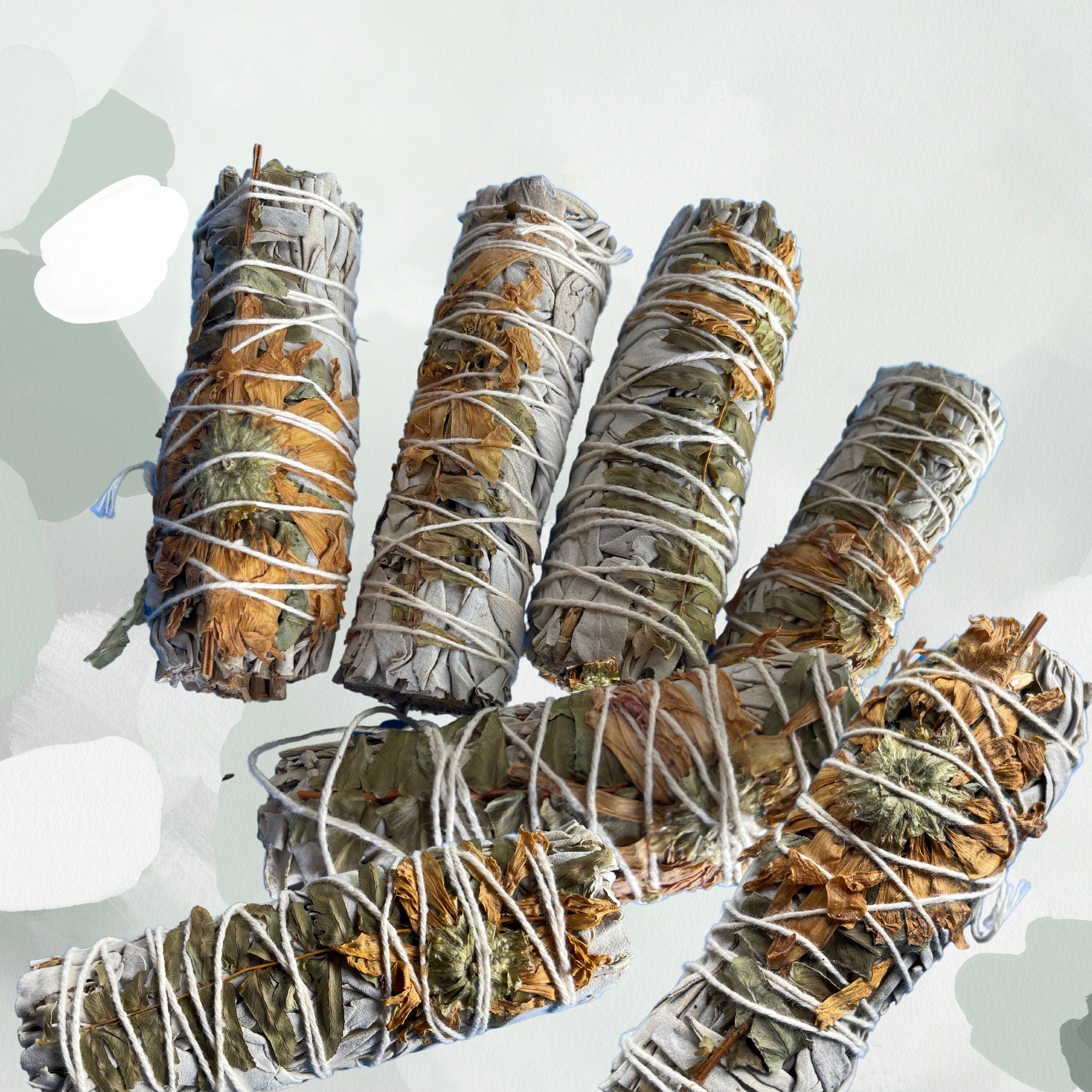 Peaceful White Sage, Organic Smudge sticks, Smudging, Meditation Sacred Rituals Cleansing Healing