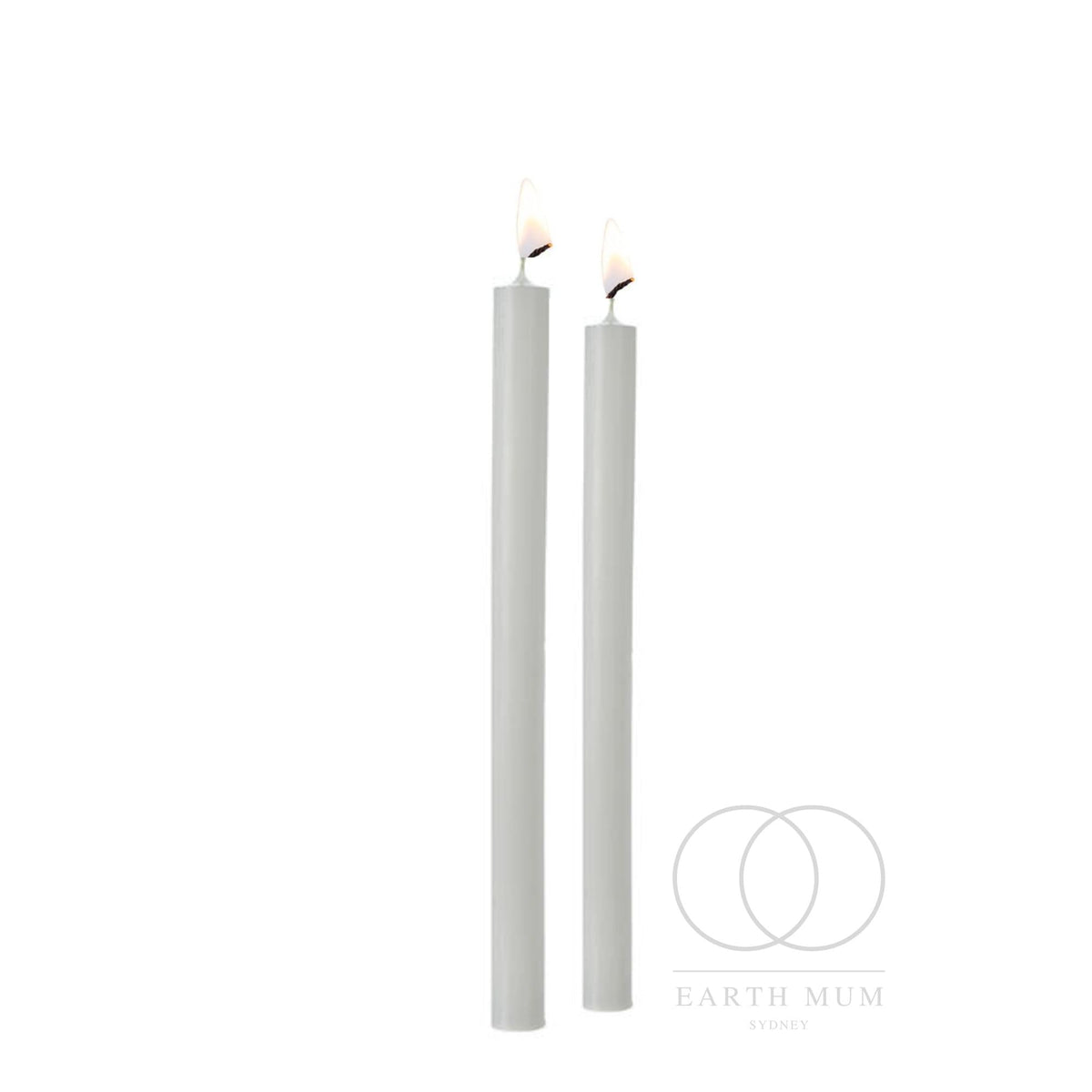 White Candle, 19cm x 1.7cm, Unscented Pillar candles Gothic Spell-work Altar Wicca Ritual Halloween