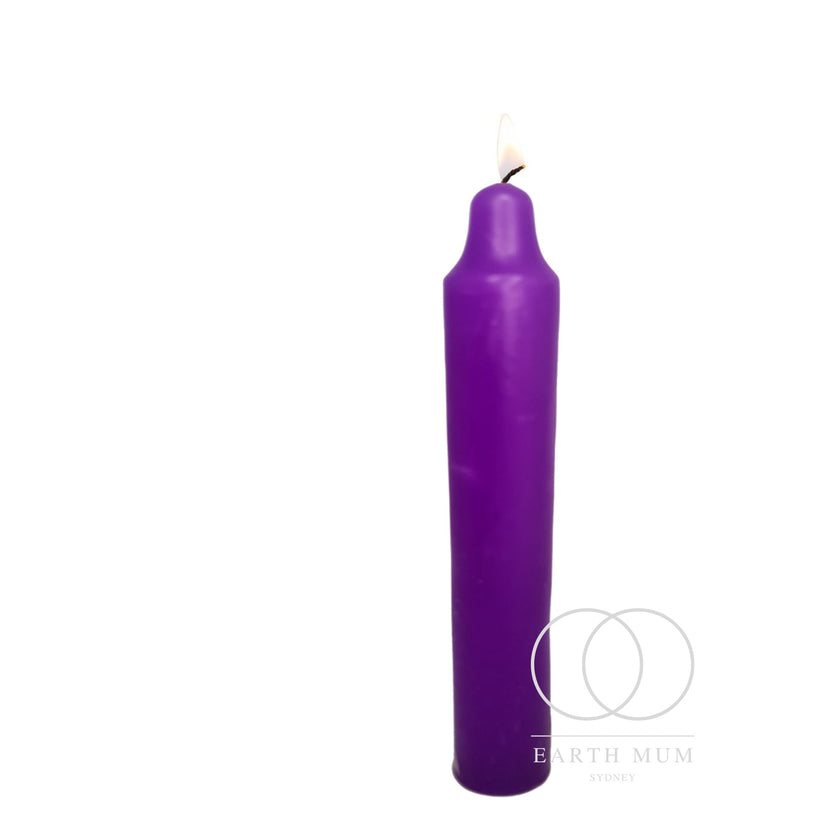 Purple Candles jumbo 23 x 3cm (9inches) Pillar candles Gothic Spell-work Altar Wicca Ritual Halloween