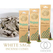 White Sage Incense Cones, Organic Goodness, smudging, meditation, cleansing