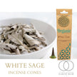 White Sage Incense Cones, Organic Goodness, smudging, meditation, cleansing