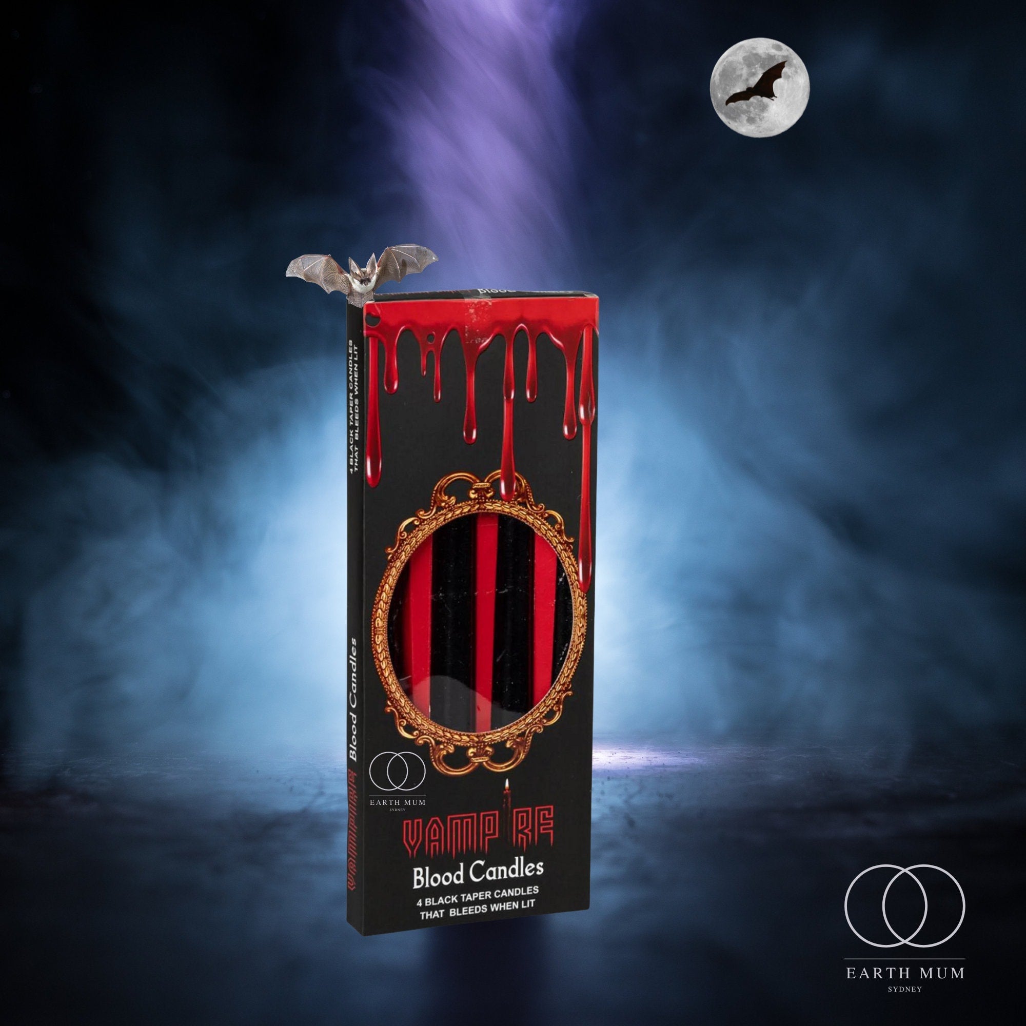 Vampire Blood Bleeding taper Candle, Blood dripping candle, Ritual Spell Unscented Taper Candles - Pack of 4