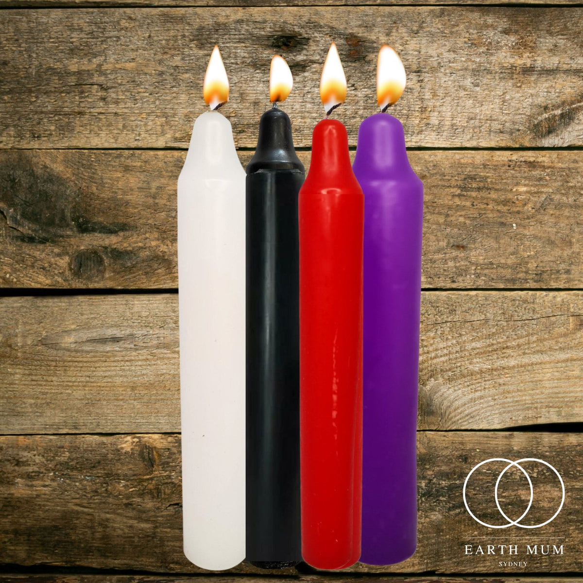 Black Jumbo Pillar Candles, Pagan, Wicca, Gothic Spell-work, Altar Ritual 1.5