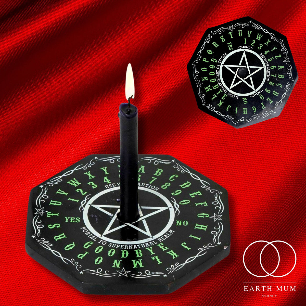Candle Holder, Ouija Board Soapstone Tile, Altar Tools ritual supplies, pagan, wicca