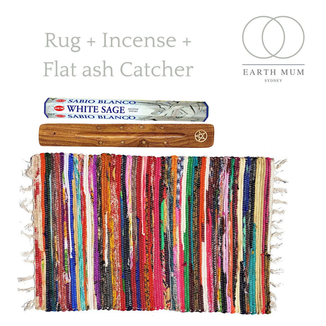 Incense, Pray Rug Handmade, flat ash catcher, Yoga Home Deco floor carpet