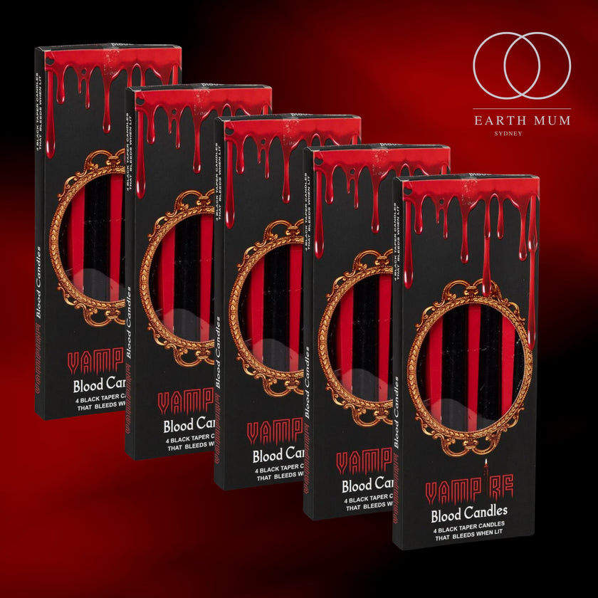 Vampire Blood Bleeding taper Candle, Blood dripping candle, Ritual Spell Unscented Taper Candles - Pack of 4