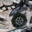 Candle Holder, Ouija Board Soapstone Tile, Altar Tools ritual supplies, pagan, wicca
