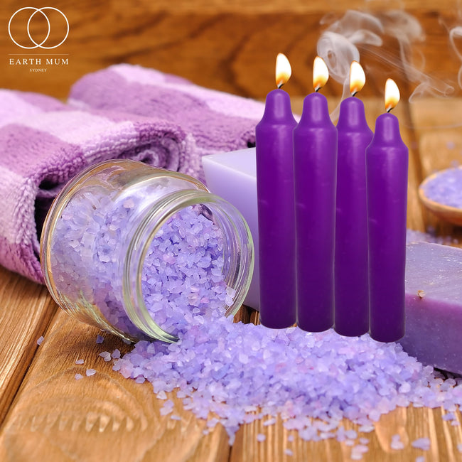 Purple Jumbo Candles (9inches) Pillar candles Gothic Spell-work Altar Wicca Ritual Halloween