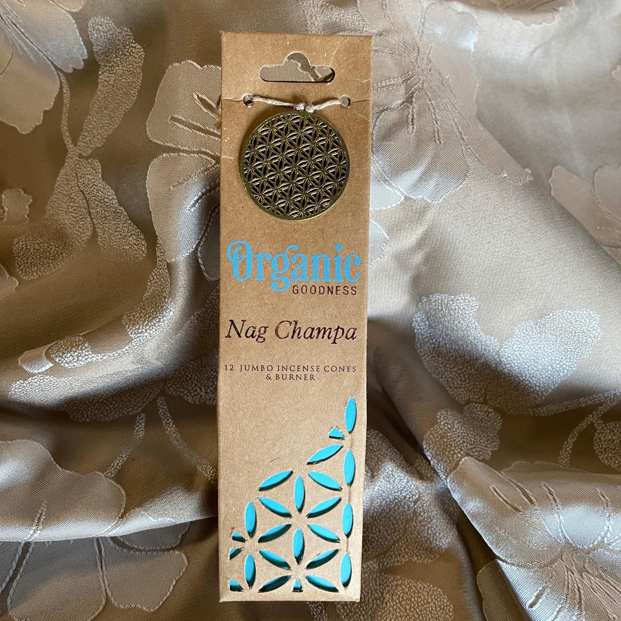 Nag Champa Incense Cones Organic Goodness, smudging, meditation, cleansing