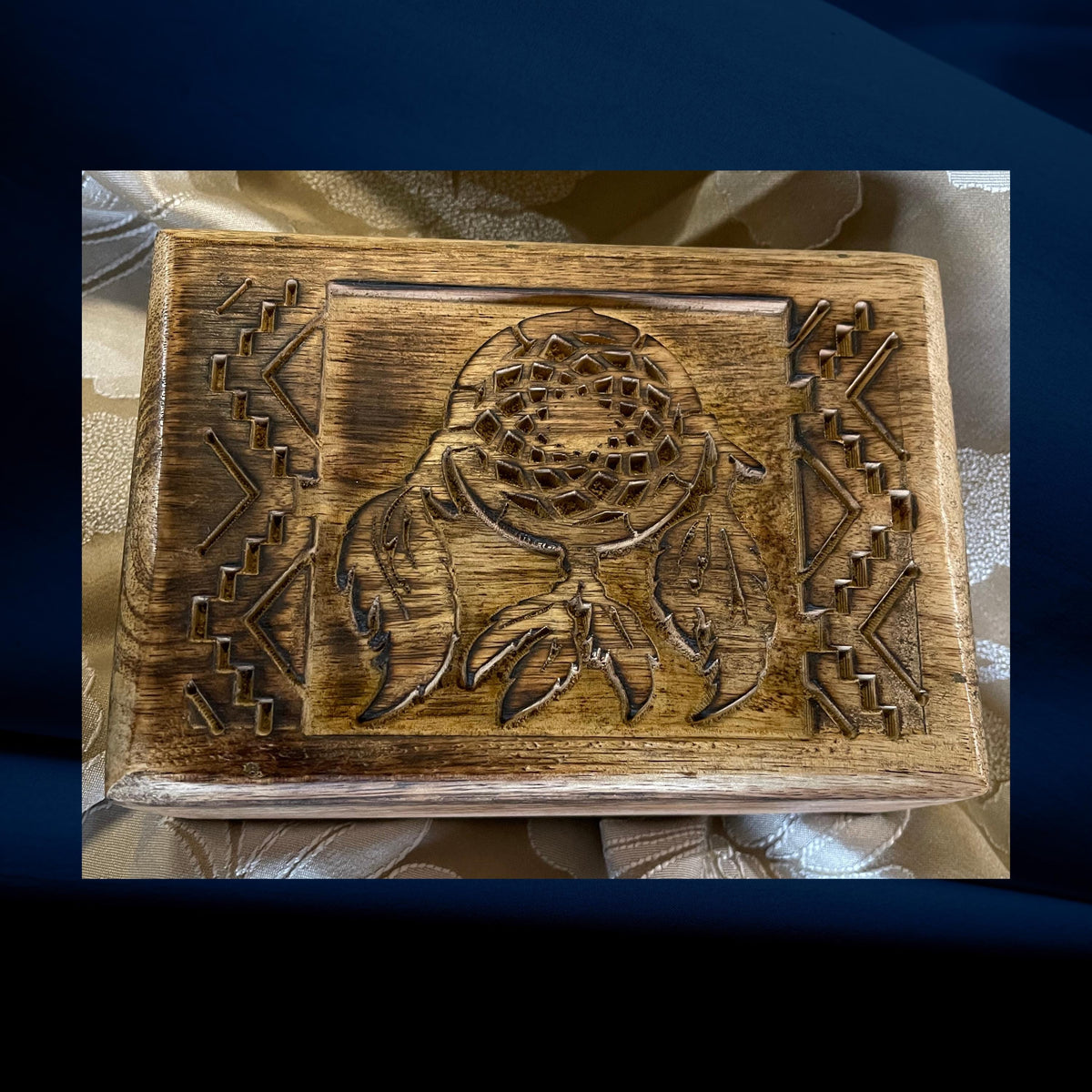 Native American Dream Catcher wooden box Tarot box, Card Box, Jewellery box