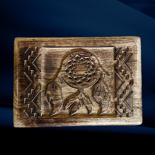 Native American Dream Catcher wooden box Tarot box, Card Box, Jewellery box