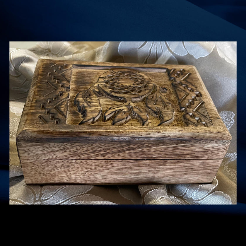 Native American Dream Catcher wooden box Tarot box, Card Box, Jewellery box