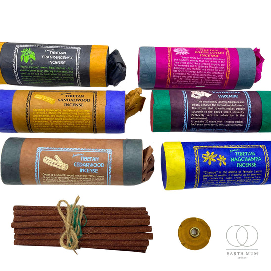 Ancient Tibetan Incense, Handmade | Frankincense, Sandalwood, Nag Champa, White Lotus, Kamasutra, Cedarwood