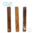 Flat Ash Catcher with brass inlay, Ying and Yang, Elephant, Pentacle, Incense holder