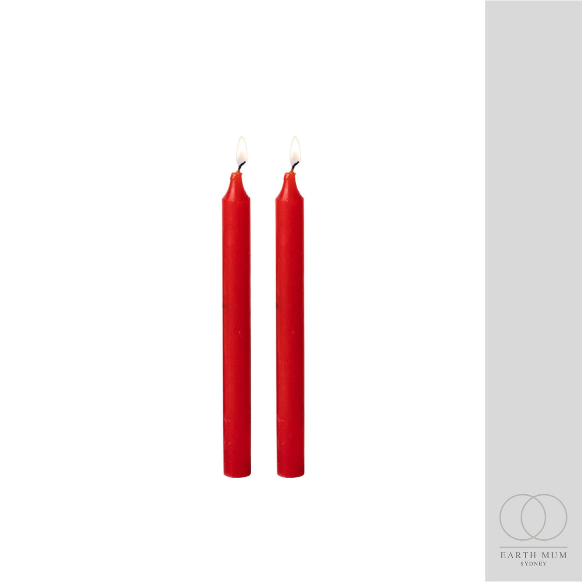 Red Candle, 19cm x 1.7cm, Pillar candles unscented